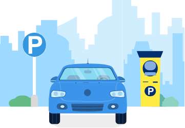 Satisfied customers in car parking service